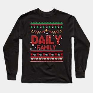 Daily Family Christmas, Name Xmas , Merry Christmas, Name , Birthday, Middle name Long Sleeve T-Shirt